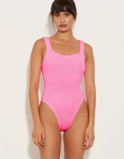 Hunza G Square Neck Swimsuit - Bubblegum Pink Sale