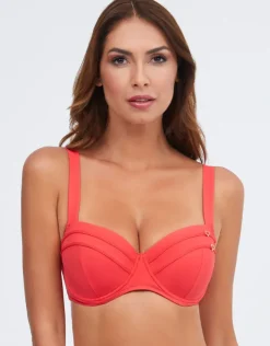 Nuria Ferrer Stella Balcony Bikini Top - Coral Clearance