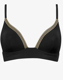 Maryan Mehlhorn Stratum Bralette Bikini Top - Black Sand Discount