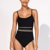Maryan Mehlhorn Stratum Underwired Swimsuit - Black Sand Clearance