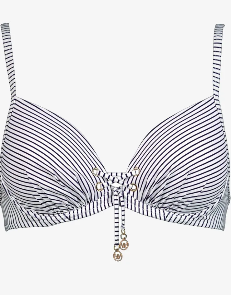 Watercult Strawberry Kiss Underwired Bikini Top - White Night Blue Hot