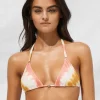 Watercult Summer Muse Triangle Bikini Top - Coral Mustard Fashion