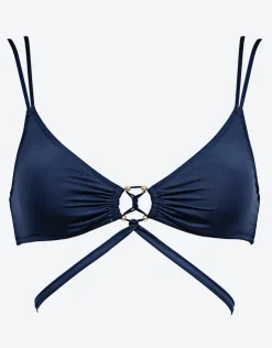Watercult Summer Solids Cross Front Bikini Top - Deep Ink Fashion