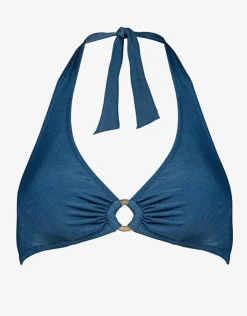 Watercult Summer Solids Halter Bikini Top - Indian Ink Discount