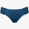 Watercult Summer Solids Ruched Side Bikini Bottom - Indian Ink Outlet