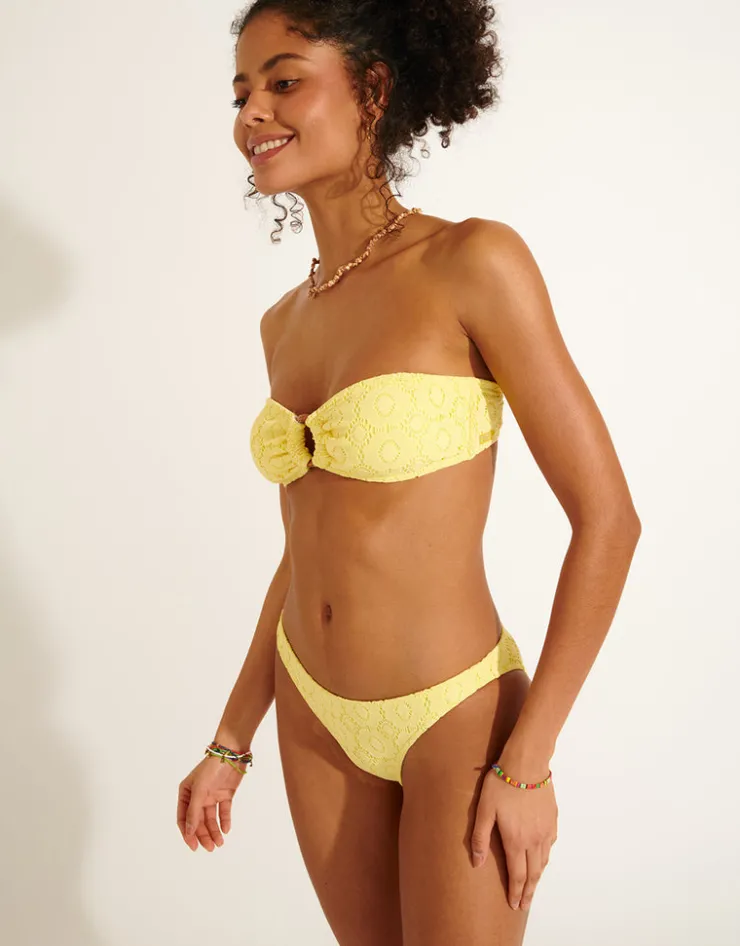Banana Moon Sun Lace Myero Ring Bandeau Bikini Top - Yellow Sale