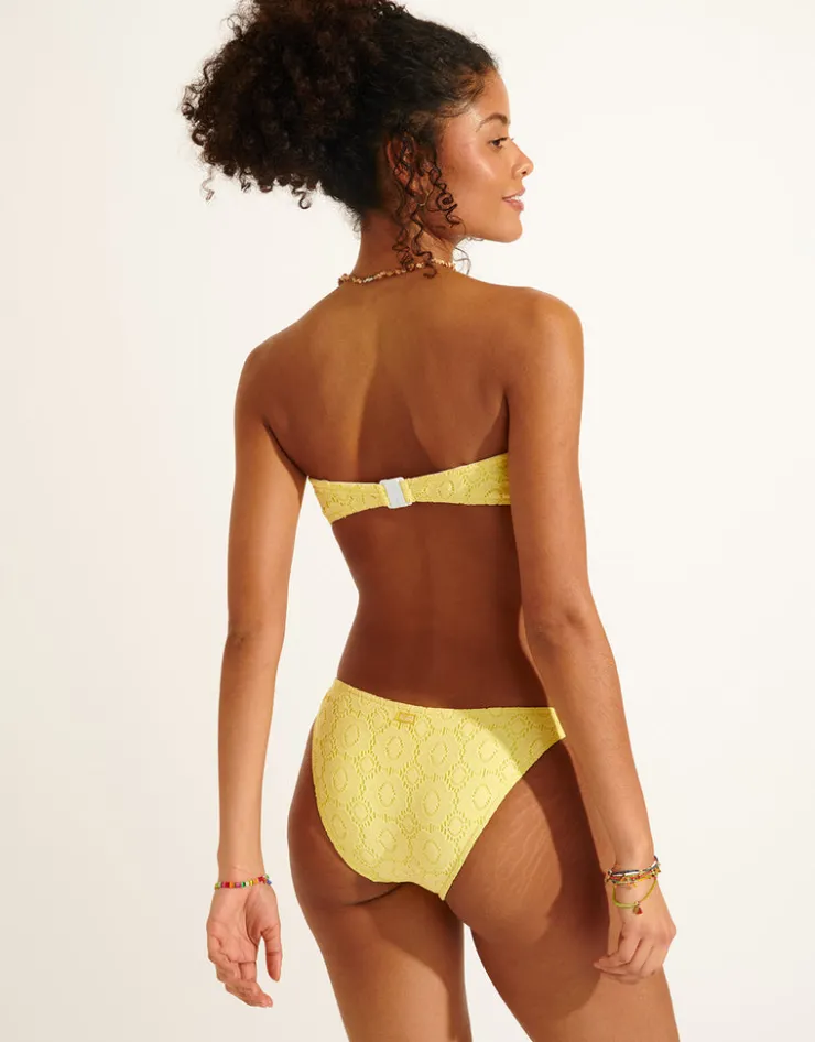 Banana Moon Sun Lace Myero Ring Bandeau Bikini Top - Yellow Sale