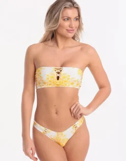 Seafolly Sunflower High Cut Bikini Bottom - Buttercup New