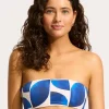 Seafolly Sunray Reversible Tube Bikini Top - Ultramarine New