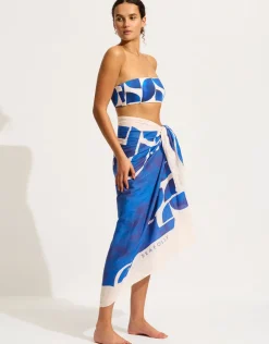 Seafolly Sunray Sarong - Ultramarine Hot