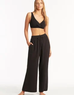 Sea Level Sunset Beach Pant - Black New