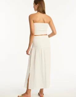 Sea Level Sunset Beach Skirt - White Clearance