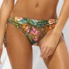 Watercult Sunset Florals Loop Side Bikini Pant - Warm Olive Fashion