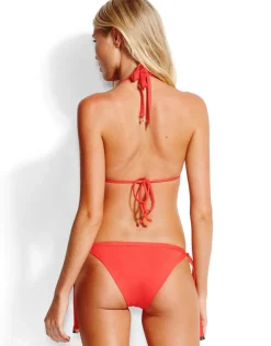 Seafolly Swim Slide Triangle Bikini Top - Chilli Red Discount