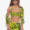 Roidal Syrah Bandeau Bikini Set - Yellow Hot