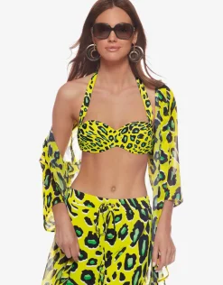 Roidal Syrah Bandeau Bikini Set - Yellow Hot