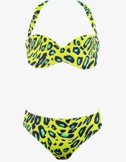 Roidal Syrah Bandeau Bikini Set - Yellow Hot
