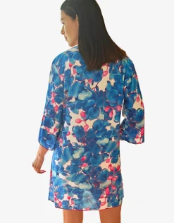 Nuria Ferrer Tahiti Beach Dress - Blue Floral Hot