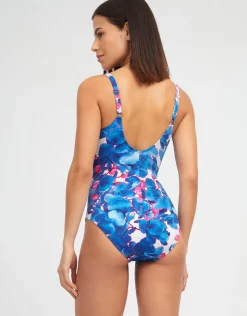 Nuria Ferrer Tahiti Shaped Neck Swimsuit - Blue Floral Online