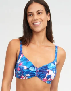 Nuria Ferrer Tahiti Underwired Bikini Top - Blue Floral Online