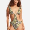 Seafolly Take Flight Cut Out Swimsuit - Mandarin Clearance