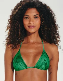 ViX Paula Hermanny Tamale Jaque T-Back Tri Bikini Top - Green New