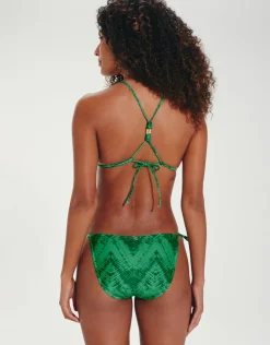 ViX Paula Hermanny Tamale Jaque T-Back Tri Bikini Top - Green New