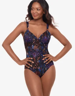 Miraclesuit Tapiz Siren Swimsuit - Black Multi Sale