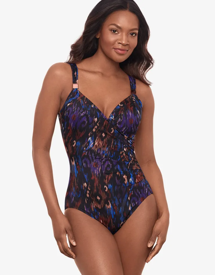 Miraclesuit Tapiz Siren Swimsuit - Black Multi Sale