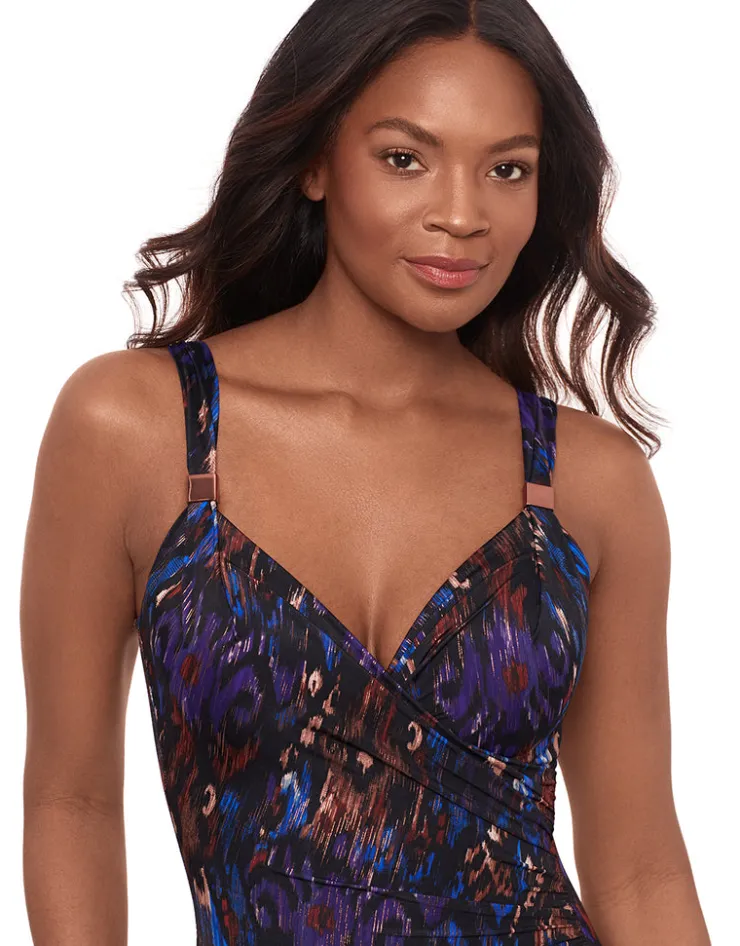 Miraclesuit Tapiz Siren Swimsuit - Black Multi Sale