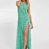 Pitusa Tassel Slit Dress - Mint Best