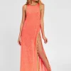 Pitusa Tassel Slit Dress - Watermelon Best