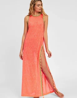 Pitusa Tassel Slit Dress - Watermelon Best