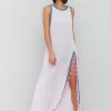 Pitusa Tassel Slit Dress - White New