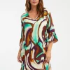 Nuria Ferrer Telma Dress - Turquoise and Brown Clearance