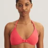 Polo Ralph Lauren Terry Logo Halter Tri Bikini Top - Coral Best