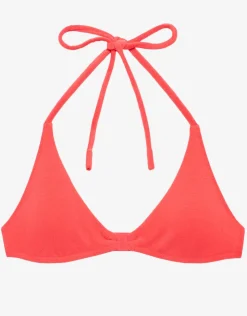 Polo Ralph Lauren Terry Logo Halter Tri Bikini Top - Coral Best