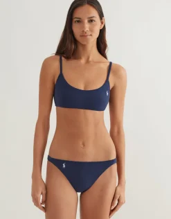 Polo Ralph Lauren Terry Side Tab Devin Hipster Bikini Pant - Navy Blue Best
