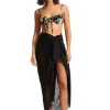 Seafolly Textured Cotton Beach Wrap - Black Hot