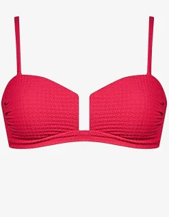 Maryan Mehlhorn The Bloom Bandeau Bikini Top - Radiant Red Fashion