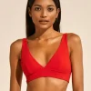Maryan Mehlhorn The Bloom Bralette Bikini Top - Radiant Red Best