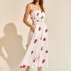 Maryan Mehlhorn The Bloom Dress - White Red Best
