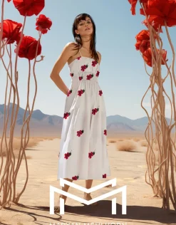 Maryan Mehlhorn The Bloom Dress - White Red Best