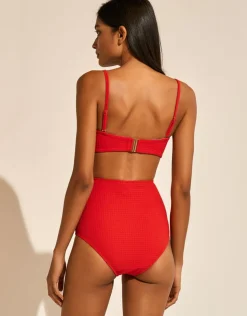 Maryan Mehlhorn The Bloom High Waist Bikini Pant - Radiant Red Outlet