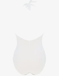 Maryan Mehlhorn The White Collection Halter Swimsuit - Natural White Fashion