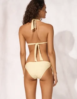 Watercult Tidal Radiance Loop Side Bikini Pant - Celestial Yellow New