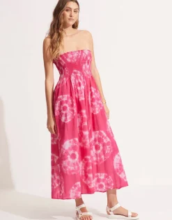 Seafolly Tie Dye Skirt Dress - Rose Pink Fashion