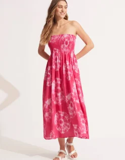 Seafolly Tie Dye Skirt Dress - Rose Pink Fashion