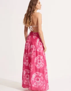 Seafolly Tie Dye Skirt Dress - Rose Pink Fashion