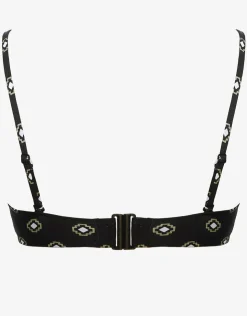 Watercult Tiles Craft Bralette Bikini Top - Black Neutrals Sale